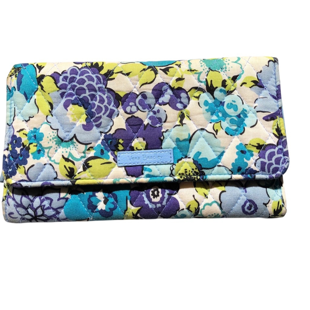 Vera Bradley Retired Blueberry Blossoms Wristlet Wallet - Picture 2 of 9